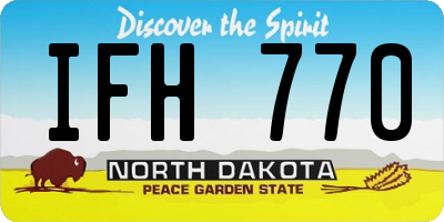 ND license plate IFH770