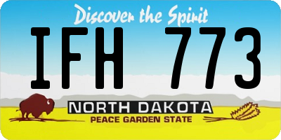 ND license plate IFH773