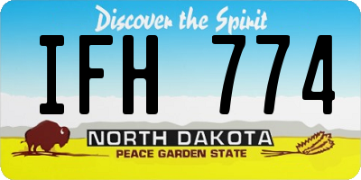ND license plate IFH774