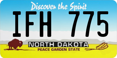 ND license plate IFH775
