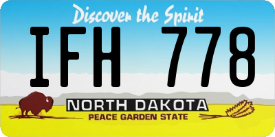 ND license plate IFH778