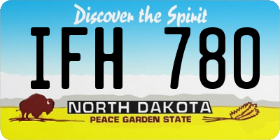 ND license plate IFH780