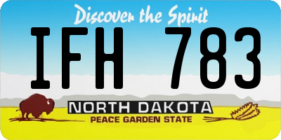 ND license plate IFH783
