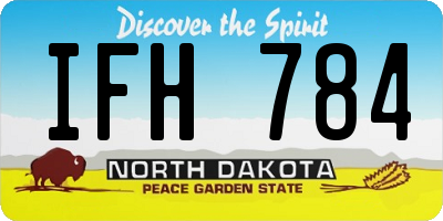 ND license plate IFH784