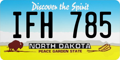 ND license plate IFH785