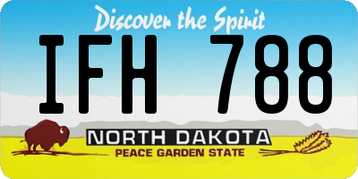 ND license plate IFH788