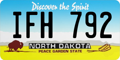ND license plate IFH792