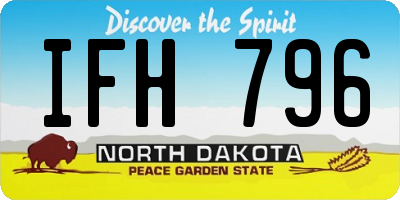 ND license plate IFH796