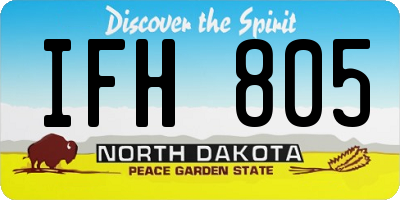 ND license plate IFH805