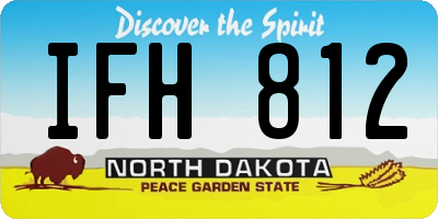 ND license plate IFH812