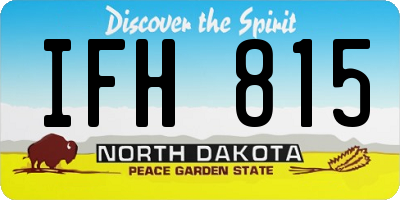 ND license plate IFH815