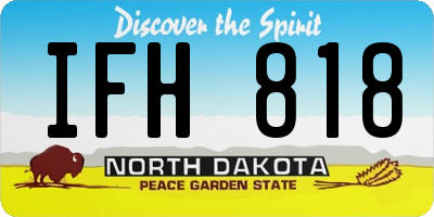 ND license plate IFH818