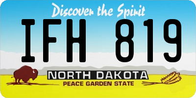 ND license plate IFH819
