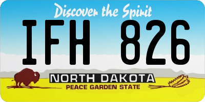 ND license plate IFH826