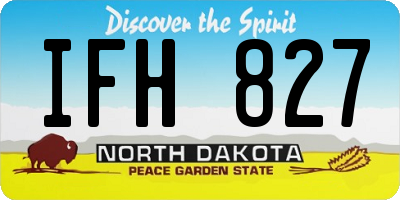 ND license plate IFH827