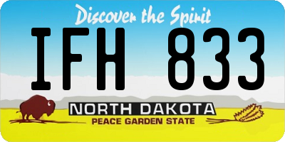 ND license plate IFH833
