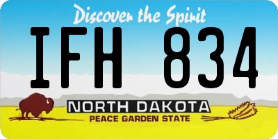 ND license plate IFH834