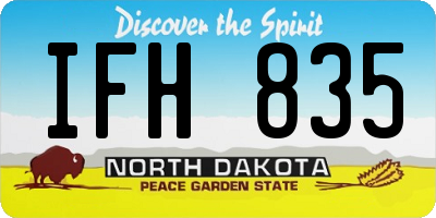 ND license plate IFH835