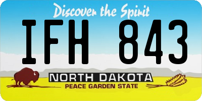 ND license plate IFH843
