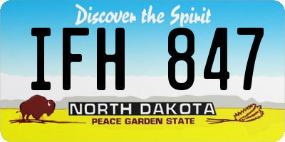 ND license plate IFH847