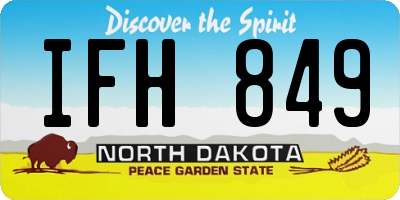 ND license plate IFH849