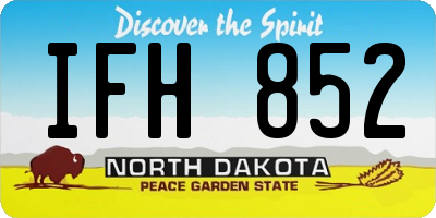 ND license plate IFH852