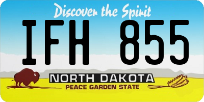 ND license plate IFH855