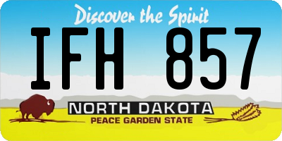 ND license plate IFH857