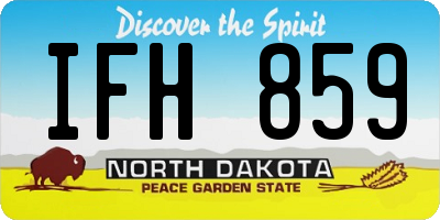 ND license plate IFH859