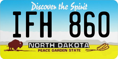 ND license plate IFH860