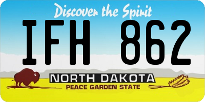ND license plate IFH862
