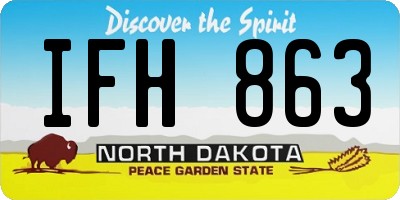 ND license plate IFH863