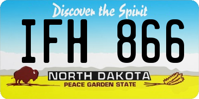 ND license plate IFH866
