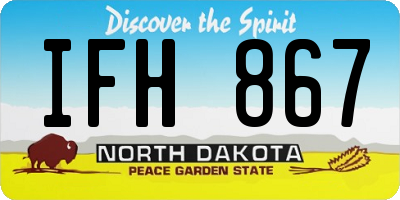 ND license plate IFH867