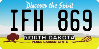 ND license plate IFH869