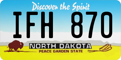 ND license plate IFH870