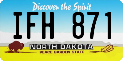 ND license plate IFH871