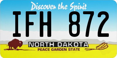 ND license plate IFH872