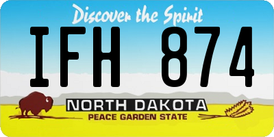 ND license plate IFH874
