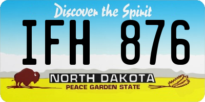 ND license plate IFH876
