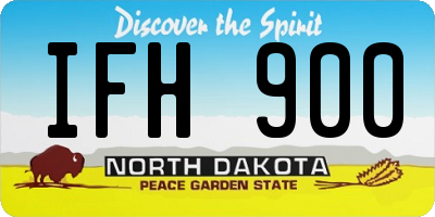 ND license plate IFH900