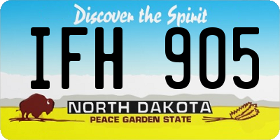 ND license plate IFH905
