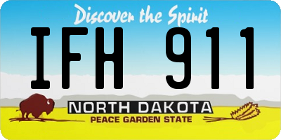 ND license plate IFH911