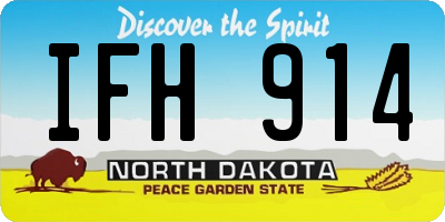 ND license plate IFH914
