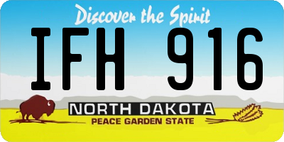 ND license plate IFH916