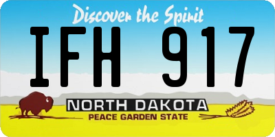 ND license plate IFH917