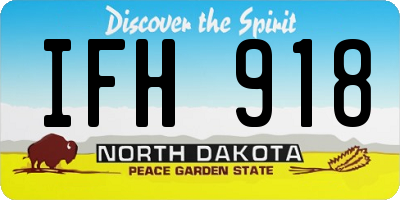 ND license plate IFH918