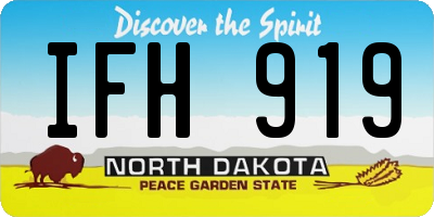 ND license plate IFH919