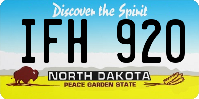 ND license plate IFH920