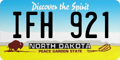 ND license plate IFH921